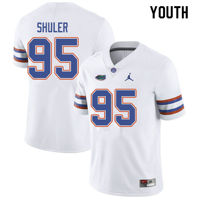 Jordan Brand Youth #95 Adam Shuler Florida Gators College Football Jerseys Sale-White